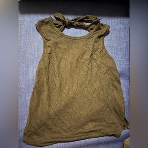 Soft Black Tank Top with Tied Back